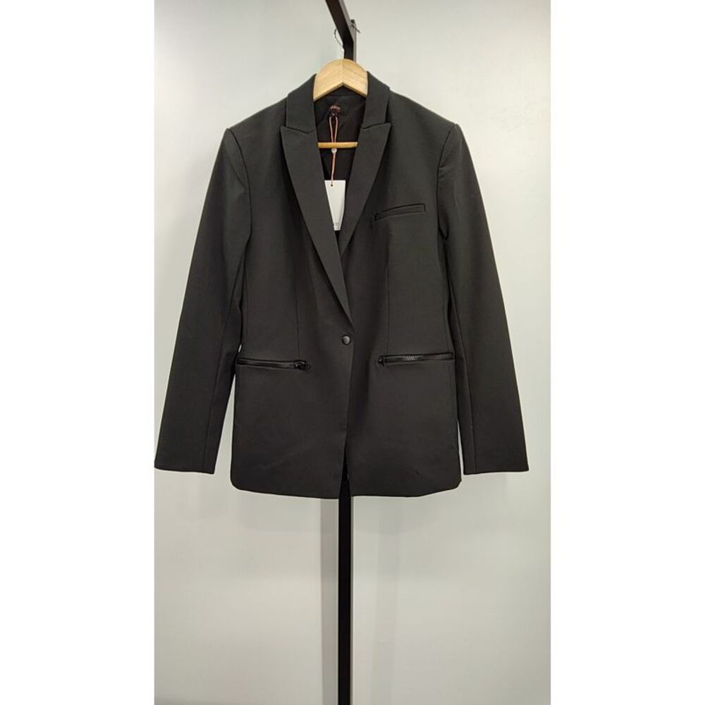 Quince Black Single-Button Blazer